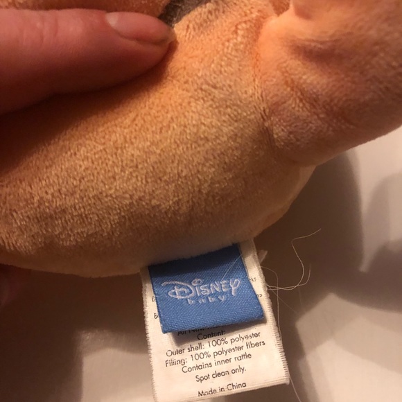 Rare Disney Baby Tigger With Rattle Plush Stuffed Animal Soft 2009 - Picture 10 of 10